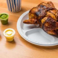 Whole Chicken · Prepared in our authentic spice mix, then roasted in a rotisserie oven over live charcoal. 
...