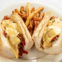 Chubby'S Cheesesteak · Thin sliced ribeye, hot cherry peppers, onions & American cheese. Choice of roll.