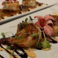 Bang Bang Shrimp  · Marinated grilled jumbo shrimp basted with sweet chili sauce