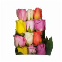 Dozen Pastel Roses Gift Boxed · Send the one you love a dozen mixed pastel roses in a long stemmed gift box. The perfect gif...