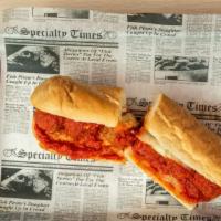 Our World Famous Meatball Sub With Provolone · Homemade meatballs simmered in our homemade tomato sauce with provolone cheese served on a s...