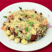 Aloo Tikki Chat · Made from potato patties with other chaat chutneys and spices