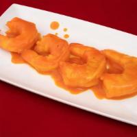 Mango Shrimp · Shrimp in mango sauce with a sweet and spicy taste.