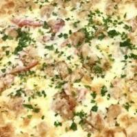 Hawaiian Pizza (Large) · Ham and pineapple, tomato sauce and mozzarella cheese.