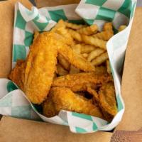 Wing Special - 2 Wings And Fries · 2 Pc Crispy Whole Chicken Wings & Hand Cut French Fries mandatory DC bag Charge included