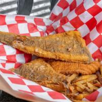 Fish Special - 1 Pc Fish And Fries · 1 Pc Fried Fish (Whiting or Trout) & Hand Cut French Fries mandatory DC bag Charge included