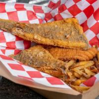 Fish Special - 1 Pc Fish And Fries · 1 Pc Fried Fish (Whiting or Trout) & Hand Cut French Fries mandatory DC bag Charge included