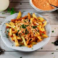 Bbq Fries · Choice of fries served with tasty BBQ sauce.
