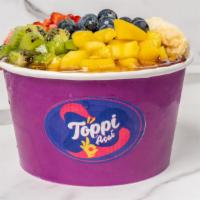 Large Bowl · Eight toppings per acai are free. Extra toppings for additional charge.