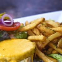 Cheeseburger Platter · Side of fries or onion rings.