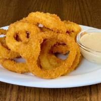 Onion Rings · classic, crisp & panko crusted w/ chipotle dip.
