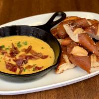 Pretzel Bites · buttered & salted, with bacon & beer cheese dip.