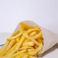 Golden Shoestring Fries · Cooked to a golden crisp and seasoned to perfection