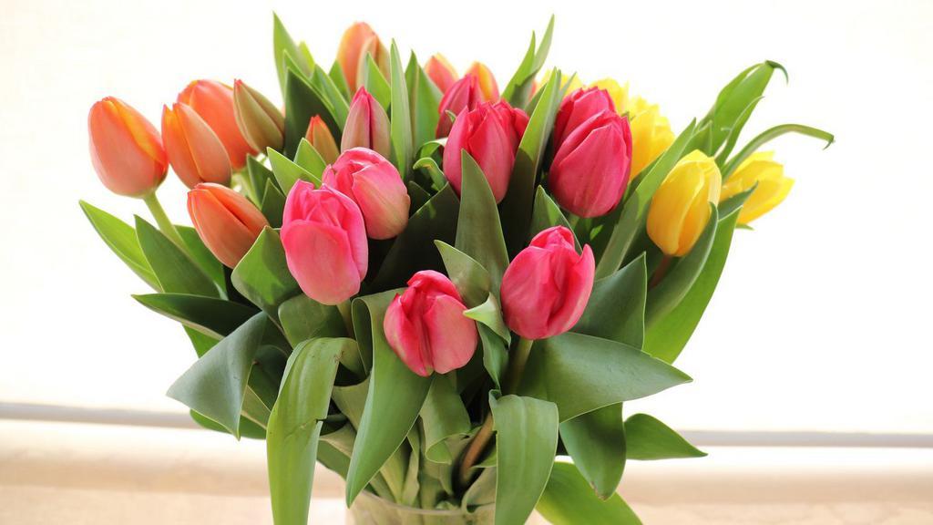Tulips · Bouquet includes 10 stems. Let us know your preferred color in the comments. We will do our best to fulfill, however, colors may vary by availability.