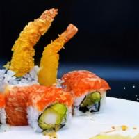 Fire Phoenix · Spicy tuna on top of Shrimp tempura and avocado roll with spicy aka sauce.

Consuming raw or...
