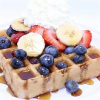 Fruity Delight  · Bananas, strawberries and blueberries with caramel drizzle