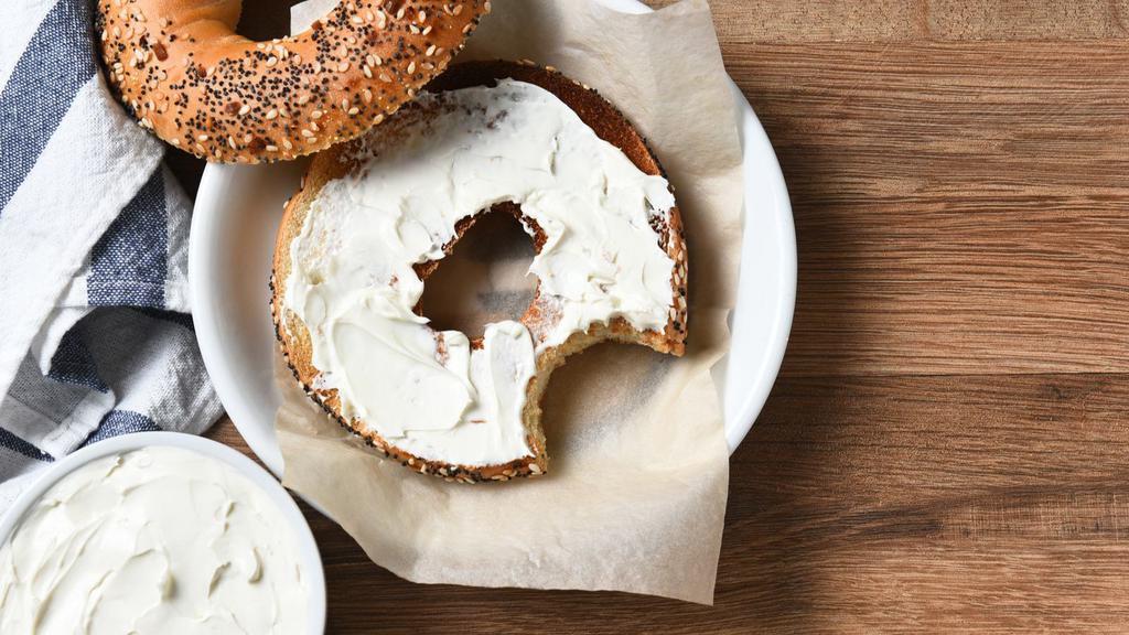 Everything Bagel With Cream Cheese · 