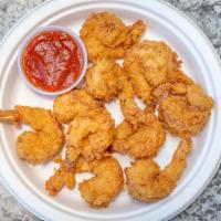 Fried Shrimp Basket (10) · 10 PCs jumbo shrimp 🍤 with crinkle cut French fries .Most popular items in the store 😍