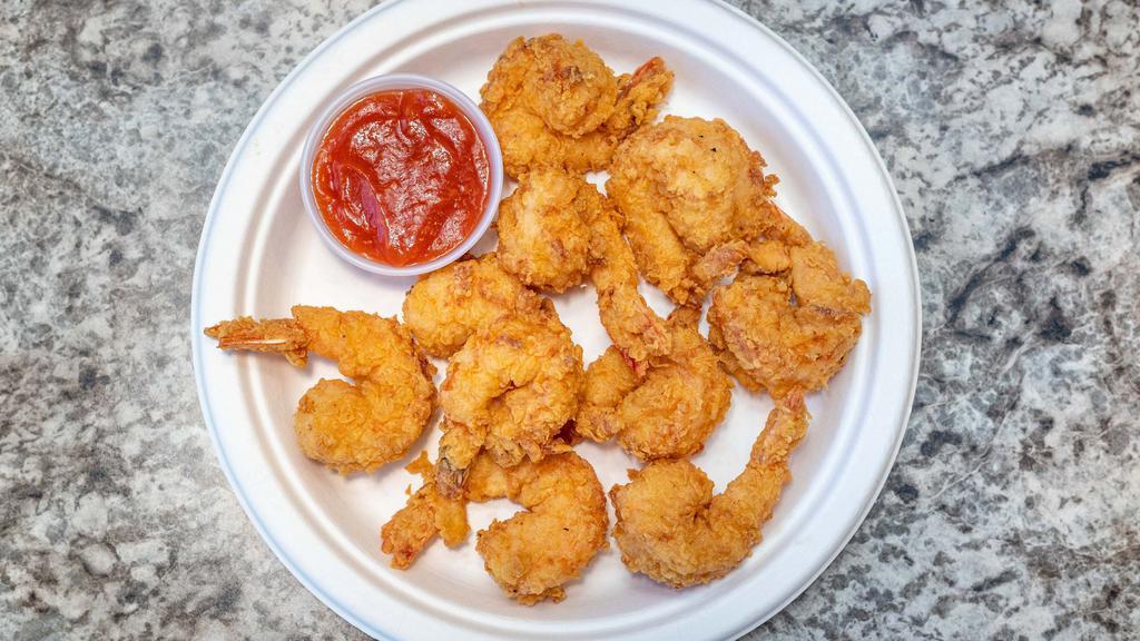 Fried Shrimp Basket (10) · 10 PCs jumbo shrimp 🍤 with crinkle cut French fries .Most popular items in the store 😍