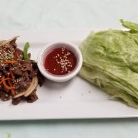 Bulgogi Wraps · Korean bbq beef with lettuce.