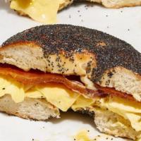 Standard · Your Choice of Bagel. Eggs or Egg Whites. Cheese. Smoked Bacon, Sausage or Turkey Bacon