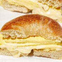 Egg & Cheese Sandwich · Your Choice of Bagel.  Just Egg & Cheese. No More, No Less