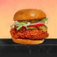 Freak A Fire Sandwich  · Crispy fried chicken, sliced tomatoes, shredded lettuce, jalapenos, and hot sauce wrapped in...