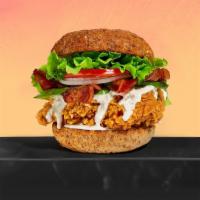 Join The Club Sandwich  · Buttermilk fried chicken, sliced avocado, applewood smoked bacon, lettuce, tomatoes, ranch, ...