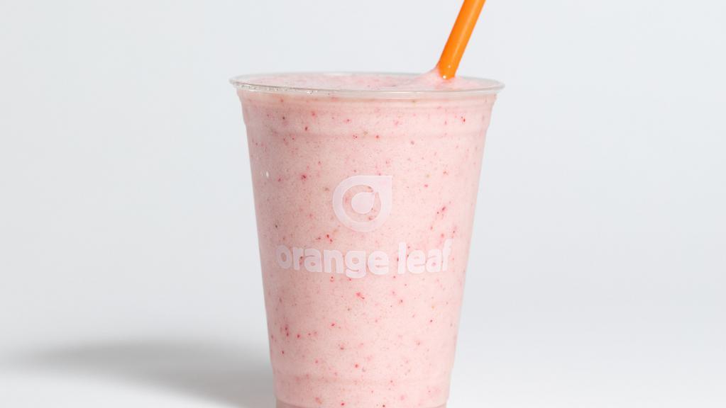 Tropical Twist Smoothie · A delicious blend of orange leaf vanilla yogurt, fresh strawberries, fresh pineapple, and mandarin oranges will have you seeing visions of the tropics.