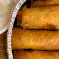 2Pc Fried Vegetable Lumpia · 2pcs of Fried egg roll made with vegetables rolled in crepe wrapper