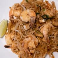Pad Thai · Stir-fried rice noodle with egg, bean sprouts in tamarind sauce topped with peanut