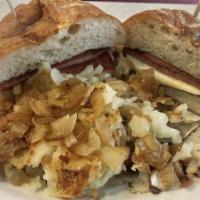 Breakfast Meat & Cheese Sandwich Sb · On A Kaiser Roll