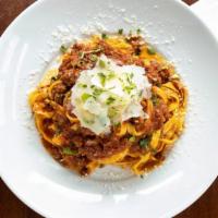 Bolognese · Our famous fresh pork and beef meat sauce served over your choice of pasta.