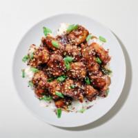 General Tso'S Chicken · Deep fried white meat chicken pieces blended with chef’s sauce.