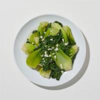 Bok Choy · Bok choy stir fried in a light garlic brown sauce.