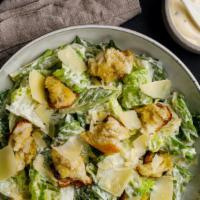 Caesar Salad · Romaine, organic herbed croutons, grande shredded parmesan cheese. With Grilled chicken brea...
