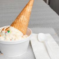 Two Scoops Of Ice Cream · Choice of 2 flavors, toppings, and cone. Cone comes on the side.
Low-lactose ice cream.