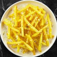 Cheese Fries · (Vegetarian) Fries cooked until golden brown and garnished with salt and melted cheddar chee...