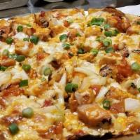 Buffalo Chicken · Grilled Chicken, Frank's Louisiana Hot Sauce, Caramelized Onion, Roasted Red Pepper, Sweet O...