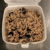 Rice & Peas · White rice and red kidney beans with island seasonings.