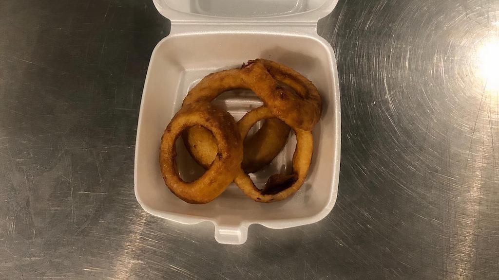 Onion Rings (Beer Battered) · Natural, fresh onion rings sliced 5/8 inch thick and coated in beer batter.
