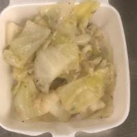 Steamed Cabbage · Cabbage seasoned and simmered.