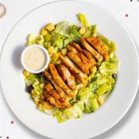 Cowardly Caesar Salad · Romaine lettuce, grilled chicken, house croutons, and parmesan cheese tossed with caesar dre...
