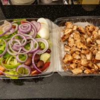 Grilled Chicken Salad · Based on house salad. Served with a roll and butter.