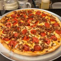 Meat Lovers Pizza · Ground beef, sausage and pepperoni.