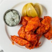 Buffalo Wings · HOS hot sauce, gorgonzola & pickled vegetables