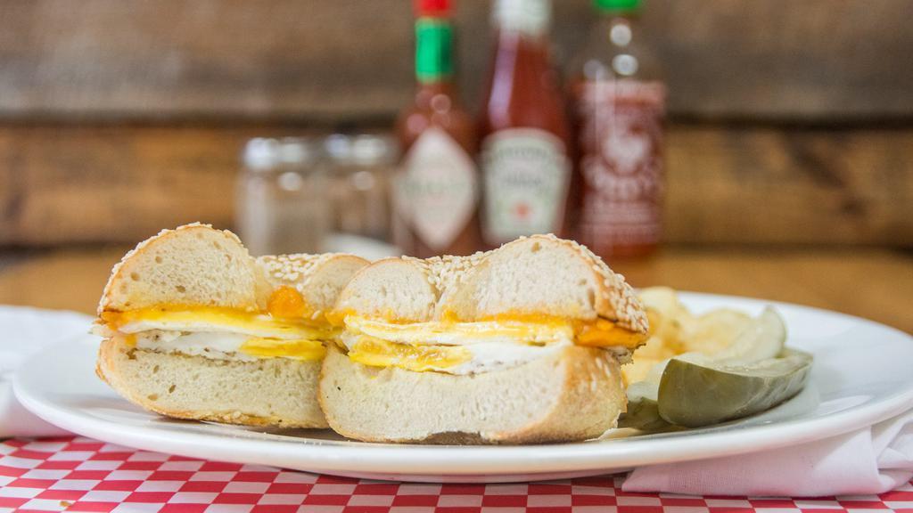 Egg & Cheese via Bullfrog Bagels