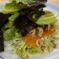 Raddichio And Stone Fruit Salad · Frisee, Citrus Vinaigrette, Candied Almonds, Fennel Pollen
