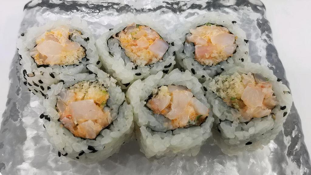 Crunchy Shrimp Roll · Chopped shrimp • scallion • masago • kewpie mayonnaise • tempura crisp