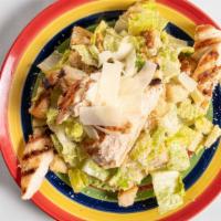 Caesar Salad · Crisp romaine tossed with croutons, Caesar dressing and granted cheese.